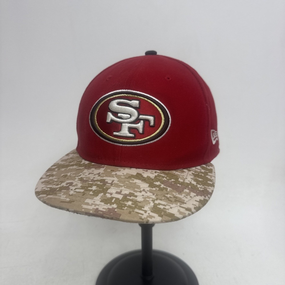 San Francisco 49ers new era fitted 7 1/4 hat digital camo brim salute the troops